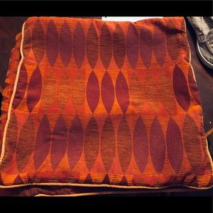 TWO Pillow covers 18 x 18. Rust orange Burgandy